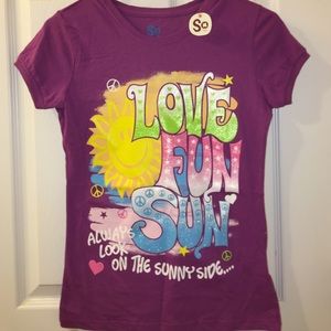 NWT SO short sleeve tee girls large