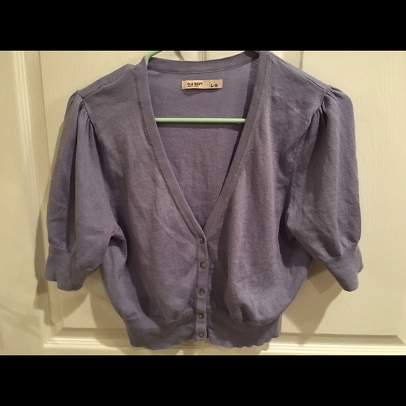 Lavender Old Navy cropped-short cardigan - large