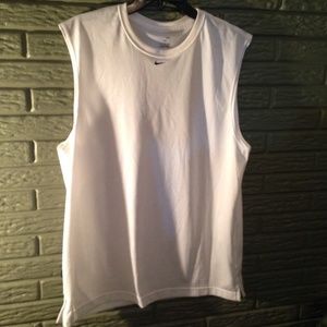 NIKE driFit white mesh tank