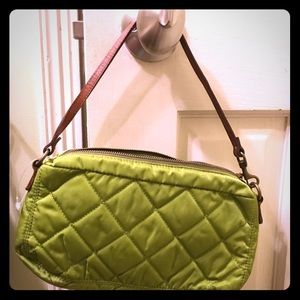 J. CREW green nylon fabric mini purse