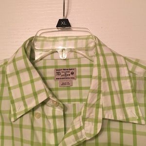J Crew button down. Medium. Lime green