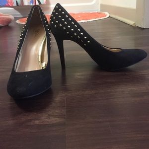 Black studded heels