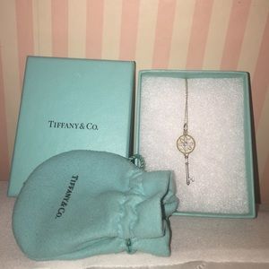 Tiffany key necklace with tiny center diamond