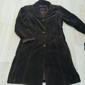 Vintage Suede Trench-coat
