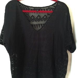 Banana Republic black lace top