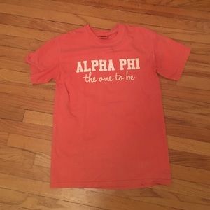 Alpha phi coral t-shirt-