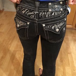 Black STRAIGHT Miss Me's