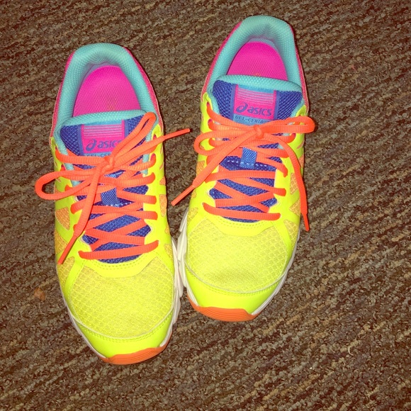 Nice bright Asics running shoes!