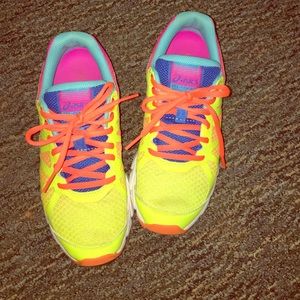 Nice bright Asics running shoes!