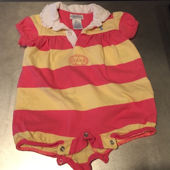 RL pink and yellow onesie - Picture 1 of 4
