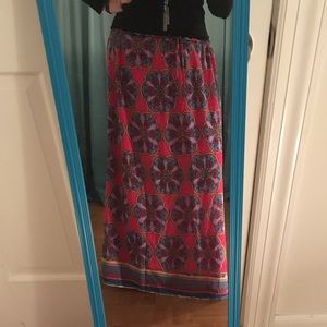 Pink maxi Nicole by Nicole Miller boho maxi skirt