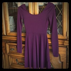Purple/burgundy long sleeve dress XS