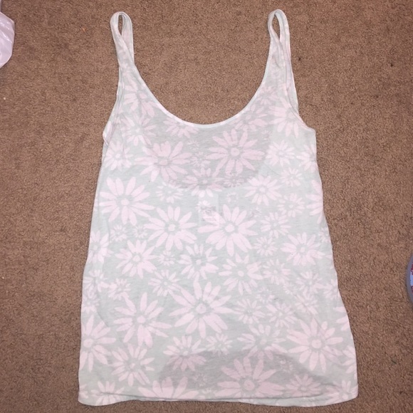 Scoop back tank mint green