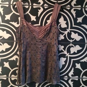 Embroidered Silk Tank by Tree. Size M