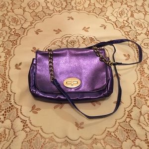 Metallic Purple Crossbody Bag