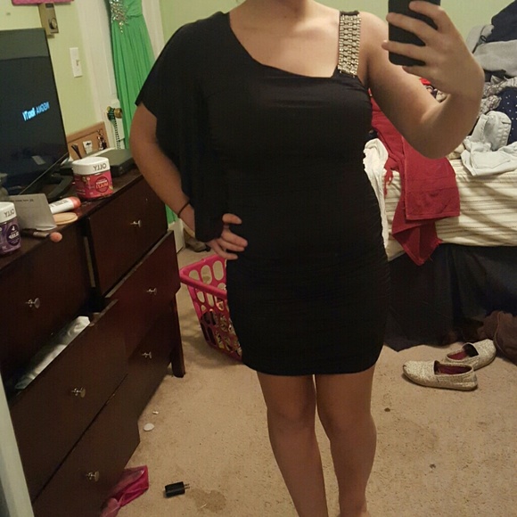 Cute black silky dress