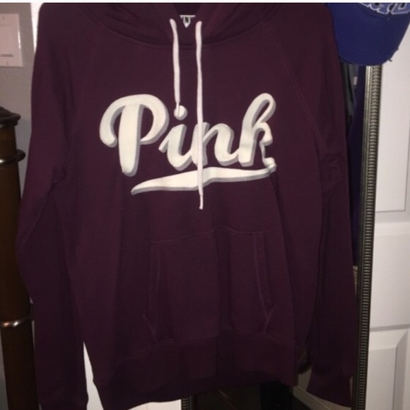 VS PINK MAROON HOODIE