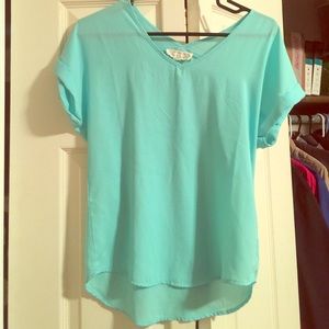 Light sea foam sheer shirt