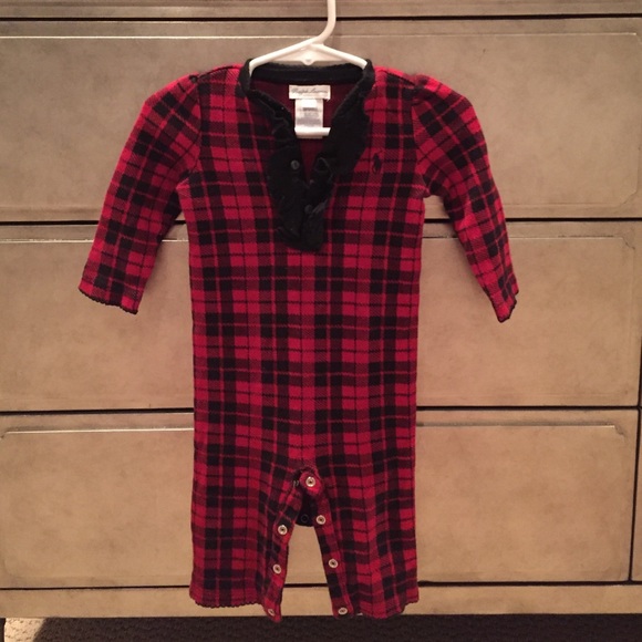 RL long sleeve girl's onesie.