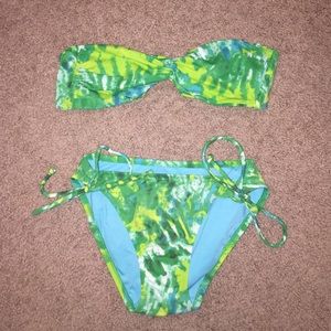 Tie-dye bathing suit