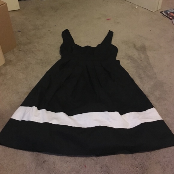 Black and white semi formal dress worn once