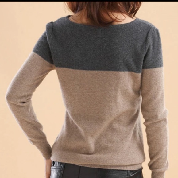 NEW!!! Color block Cashmere sweater - Picture 3 of 3