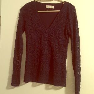 Abercrombie long sleeve lace top