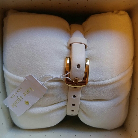 New Kate Spade gold/cream crytal leather watch - Picture 2 of 4