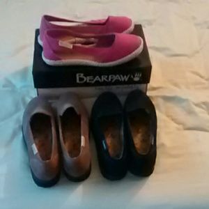 3 like new pairs of BearPaw shoes!