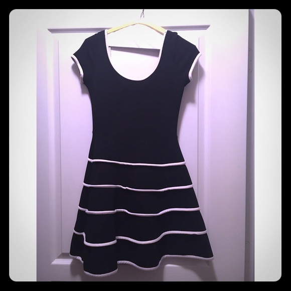 AQUA by Bloomingdales scoop neck fit & flare dress