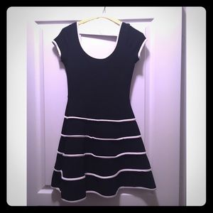 AQUA by Bloomingdales scoop neck fit & flare dress