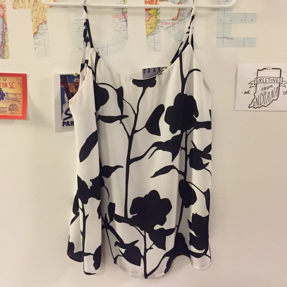 Everly Black and White Floral Tank