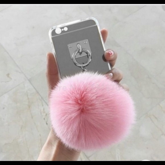 iPhone case with fur tassel. - Picture 2 of 2