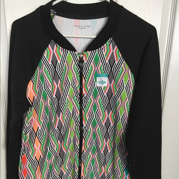Trina Turk Recreation Multi color geo print jacket