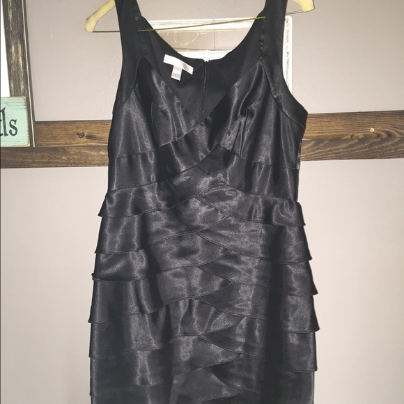 Black ruffled dress