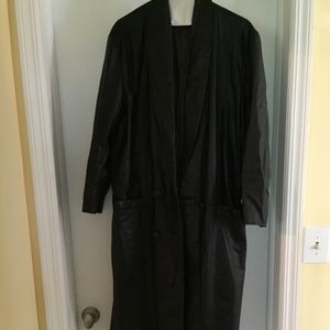 Vintage Leather Trench Coat