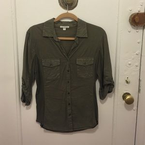 Standard James Perse Olive Green shirt SZ 4