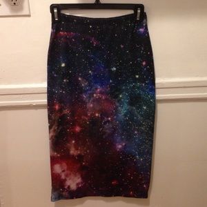 Cosmic Stretchy Pencil Skirt