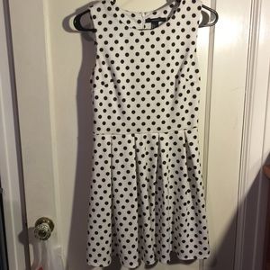 Black and white polka dot dress