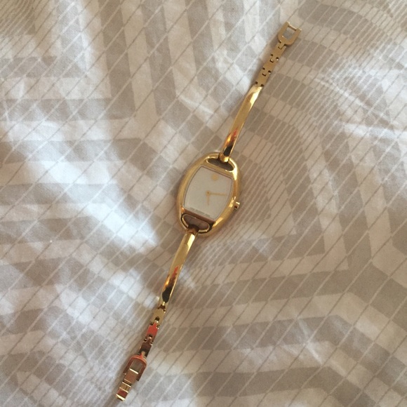 Movado Miri 18k gold plated bracelet watch