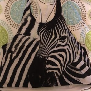 Zebra racer back tank