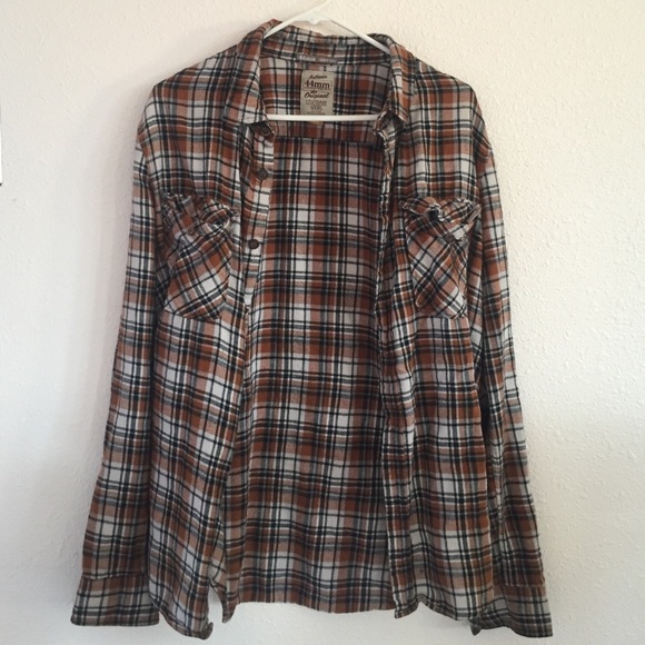 Vintage brown shaded flannel