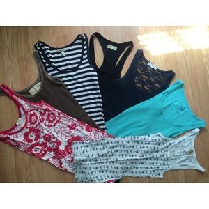 BUNDLE: 7 tanks [Hollister, Abercrombie, Aero,etc]
