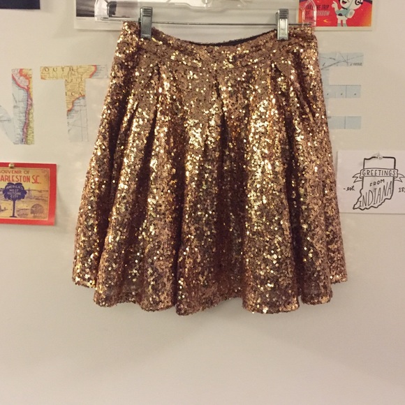 Fully Sequined Skater Skirt