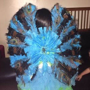 Peacock feathered wings