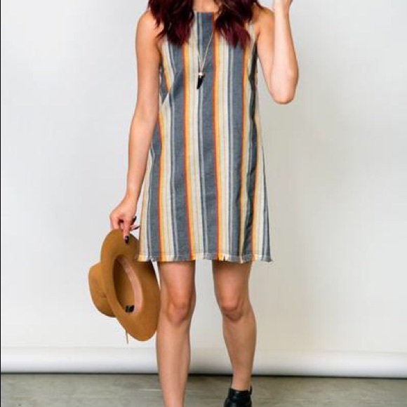NWT Boho striped shift dress