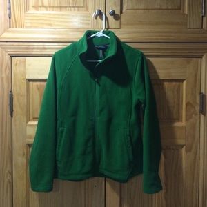 Lands End Green Fleece Zip Up