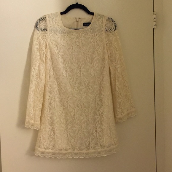 cream lace dress