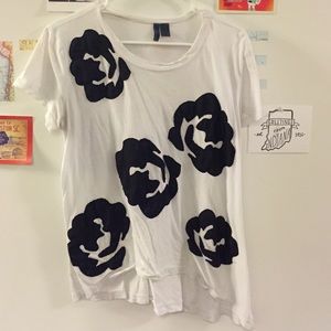 Left of Center Black Floral Tee