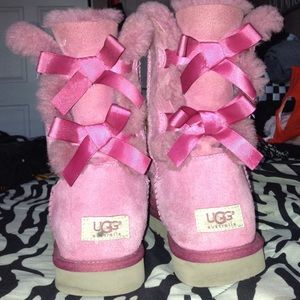 UGG pink bow boots